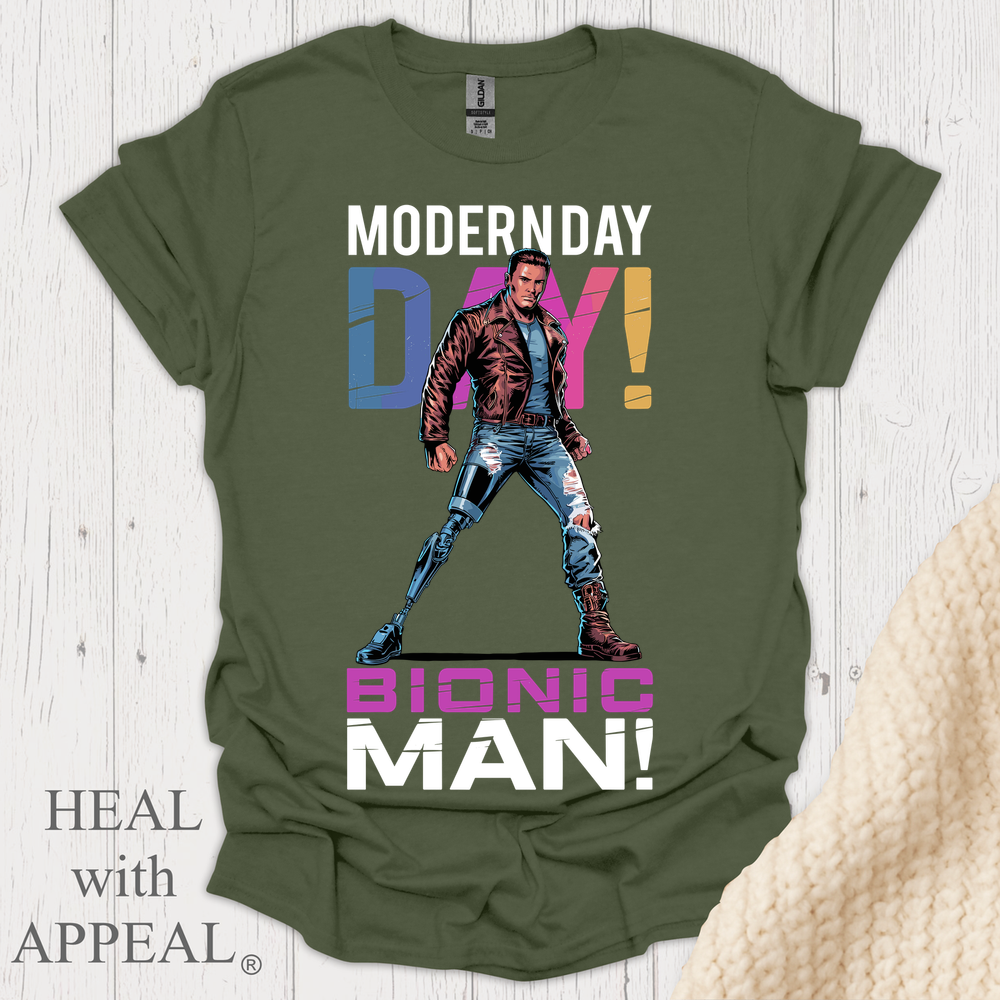 Modern Day Bionic Man V3b Print - Military Green