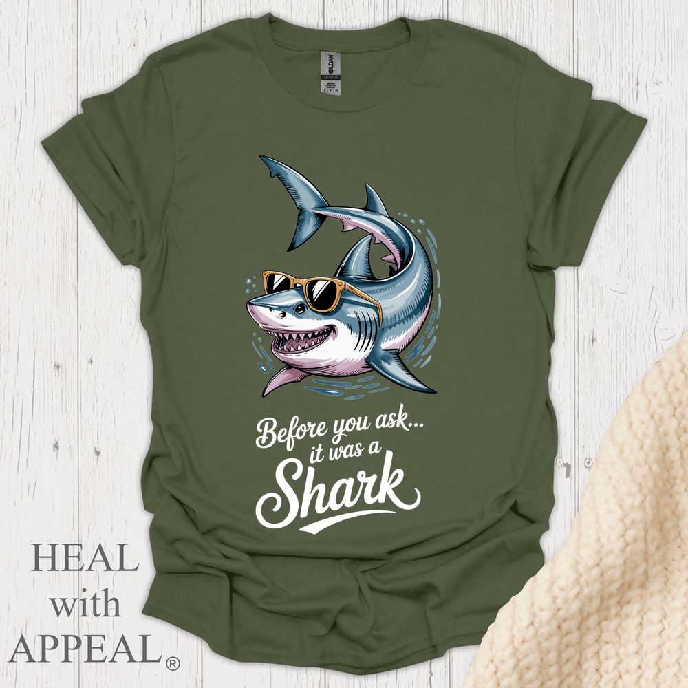 Shark Tee V2b - Military Green