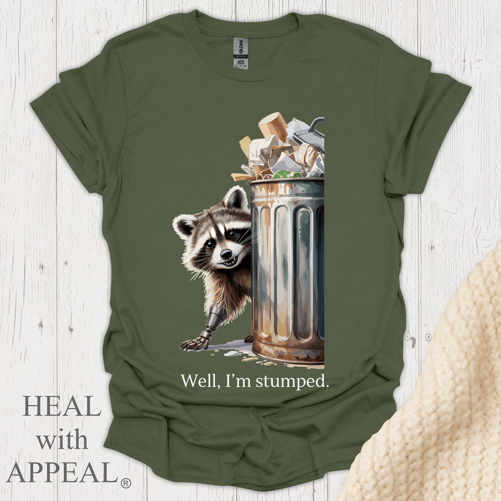 Raccioon Tee V2b - Military Green