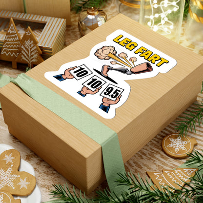 Leg Fart Sticker | Prosthetic Leg Cartoon Kiss-Cut Vinyl