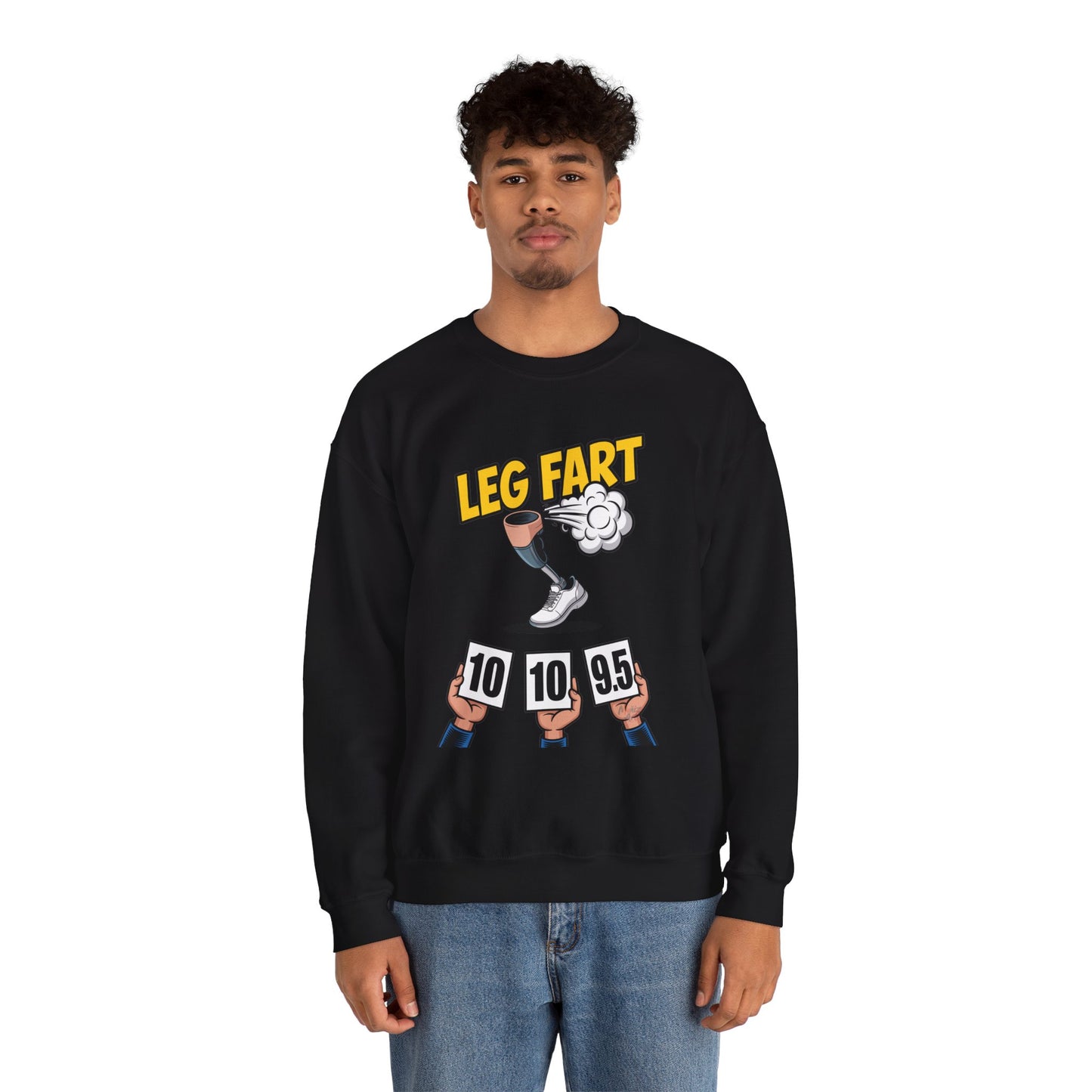 Prosthetic Leg Fart Scoreboard sweatshirt | Funny Amputee Novelty Crewneck