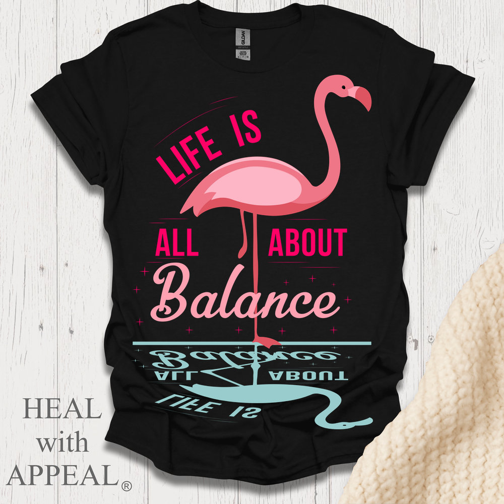 Flaming0 Lifes About Balance 2x 3x Tshirt Print - Black