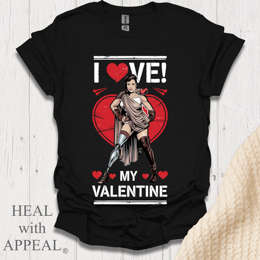 I Love My Valentine V2b Print - Black