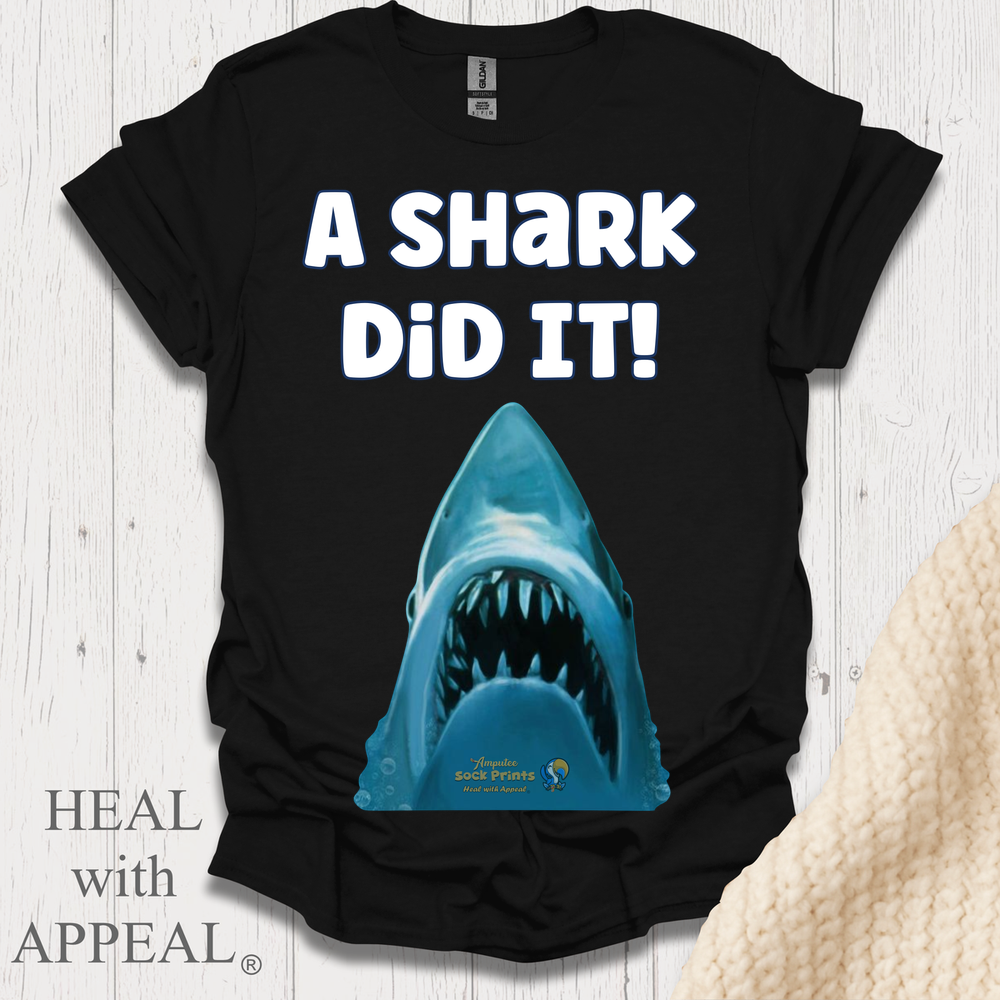 A Shark Did It V2 Tank Top Print - Black