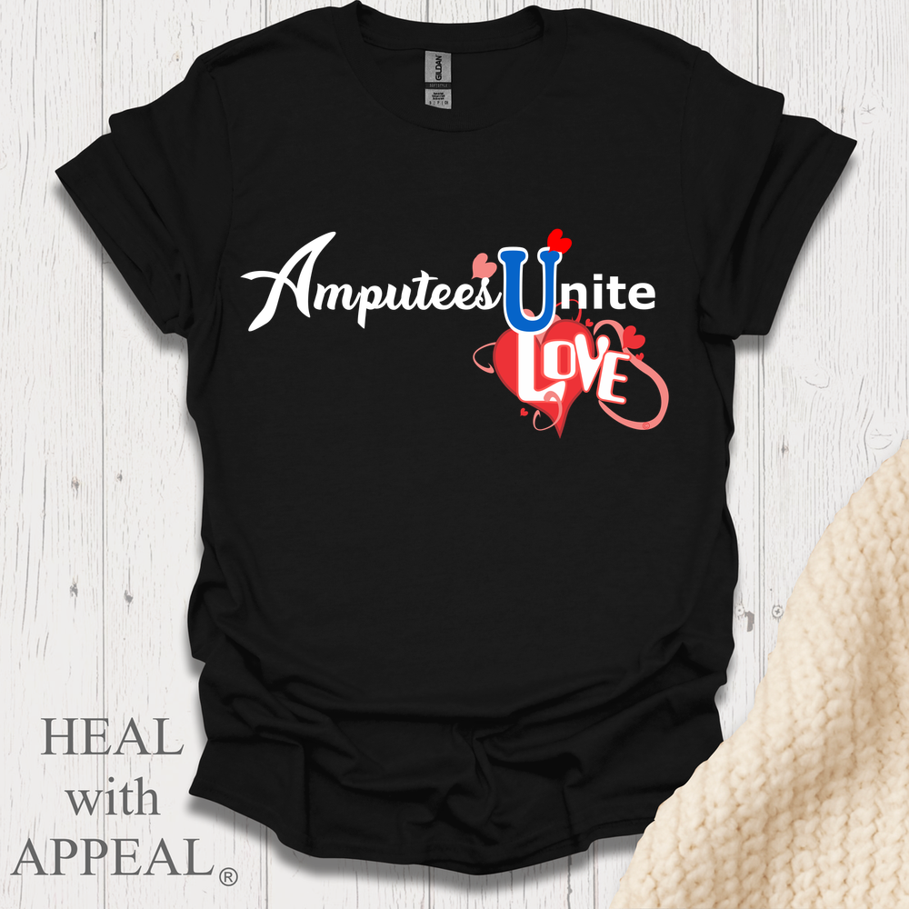 Amputees Unite V4 Crew Neck T Shirt Wm - Black