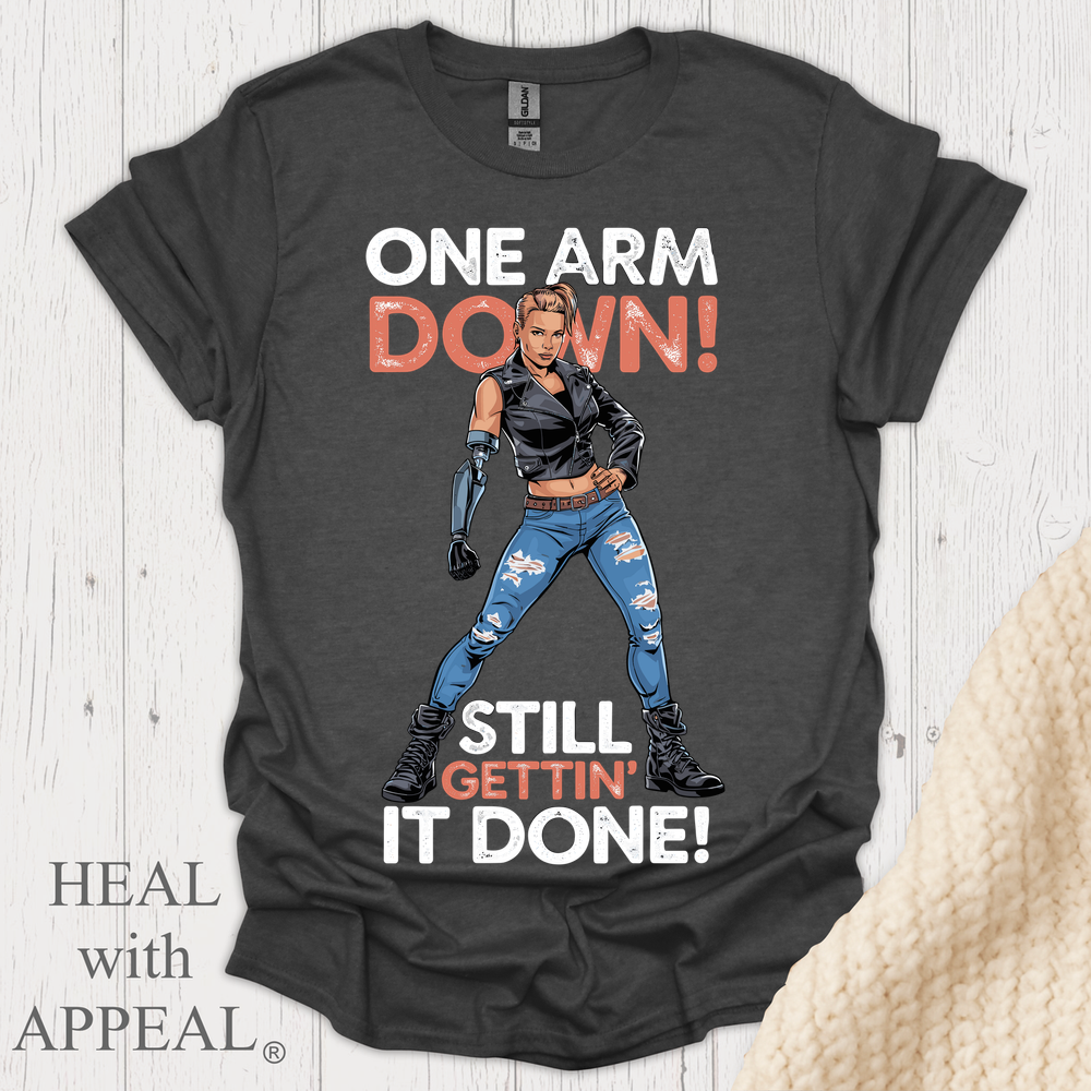 One Arm Down Woman V1 Print - Dark Heather