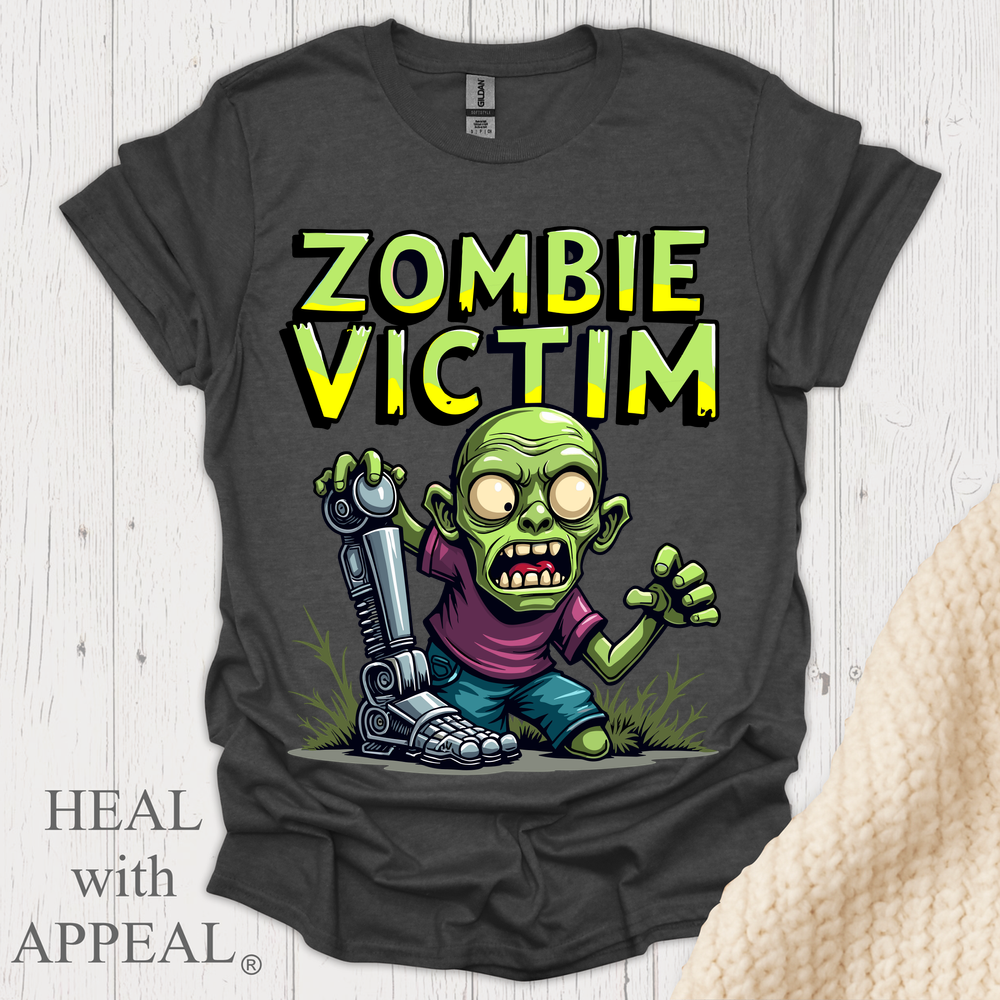 Zombie Victim Amp V2 Print - Dark Heather
