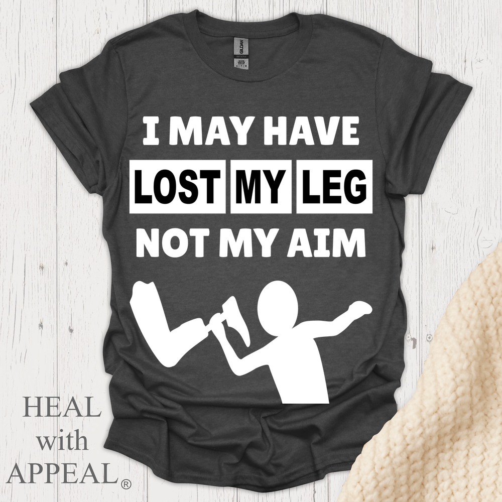 I May Have Lost My Leg V1b Print - Dark Heather