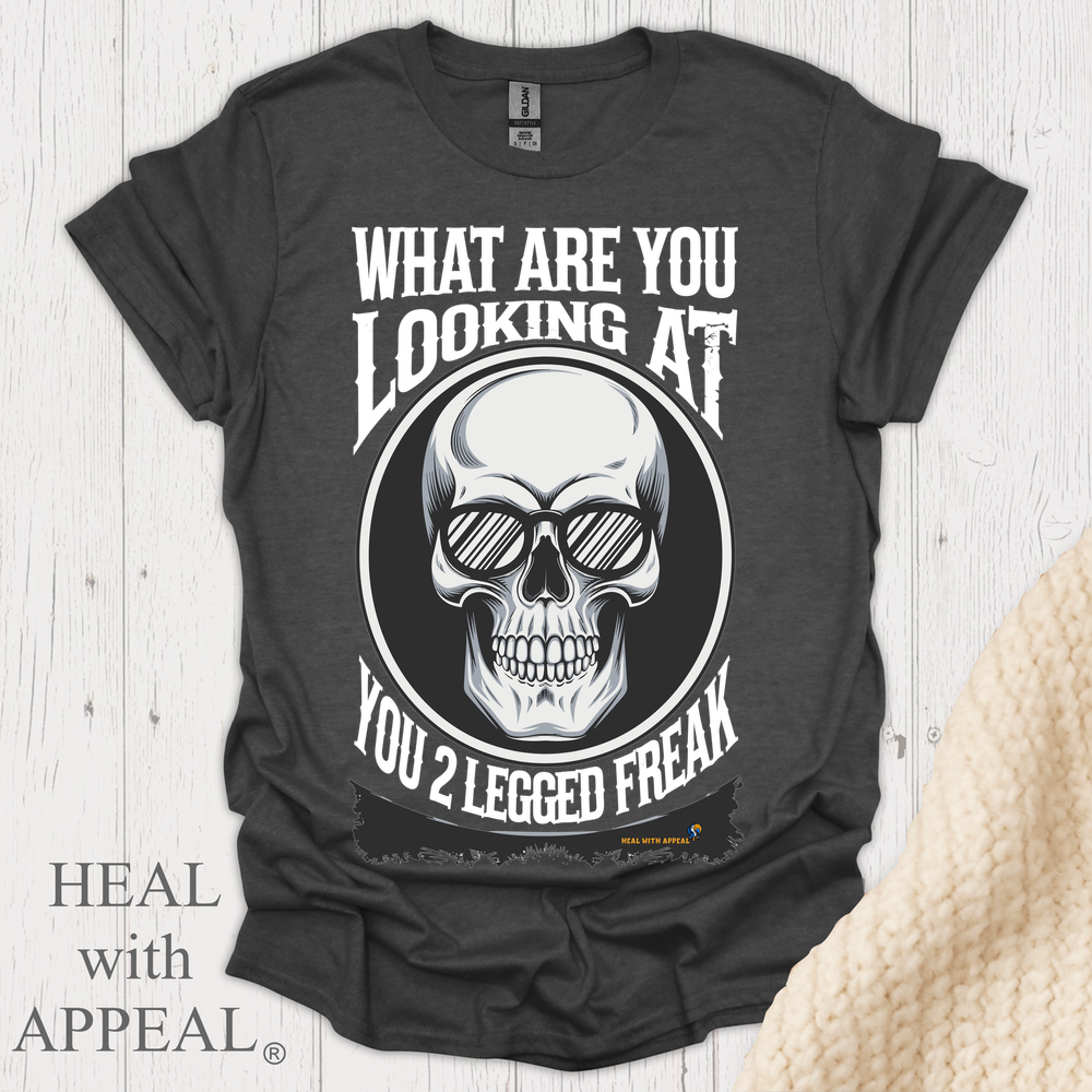 What R U Looking At V8b Print - Dark Heather