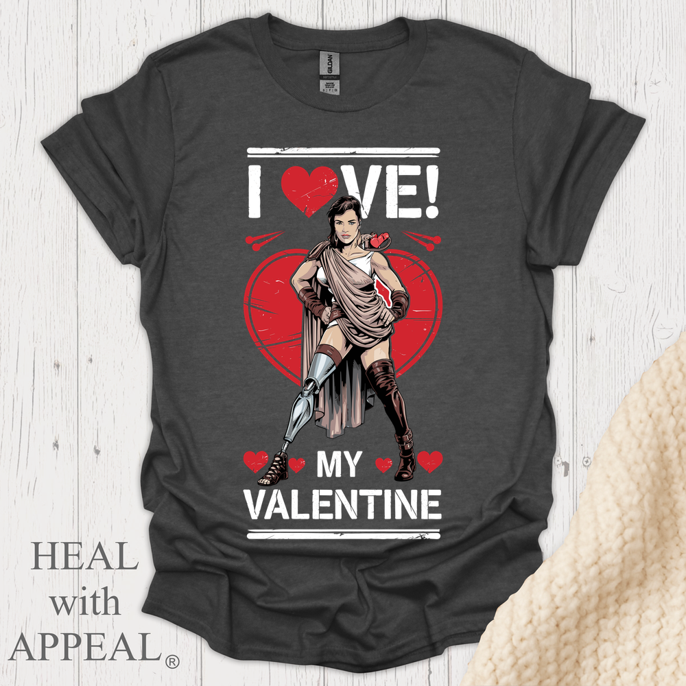 I Love My Valentine V2b Print - Dark Heather