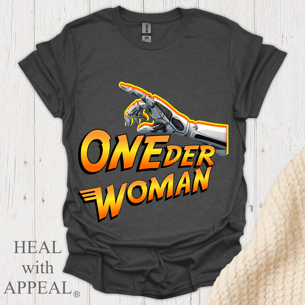 Oneder Woman V1 Blk Shrt Print - Dark Heather