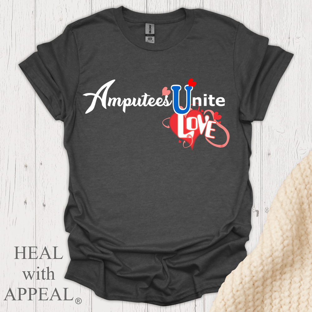 Amputees Unite V4 Crew Neck T Shirt Wm - Dark Heather