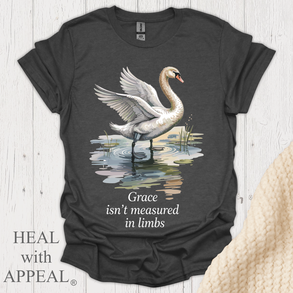 Swan Tee V1b - Dark Heather