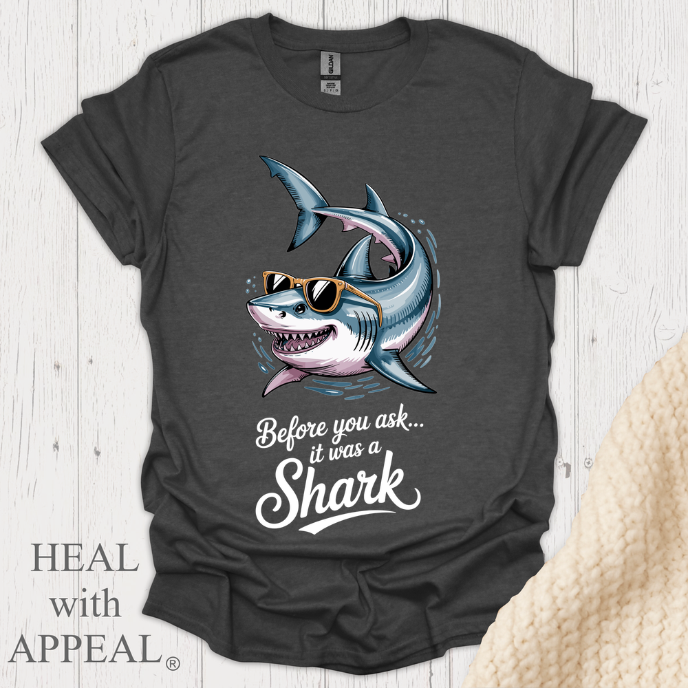 Shark Tee V2b - Dark Heather