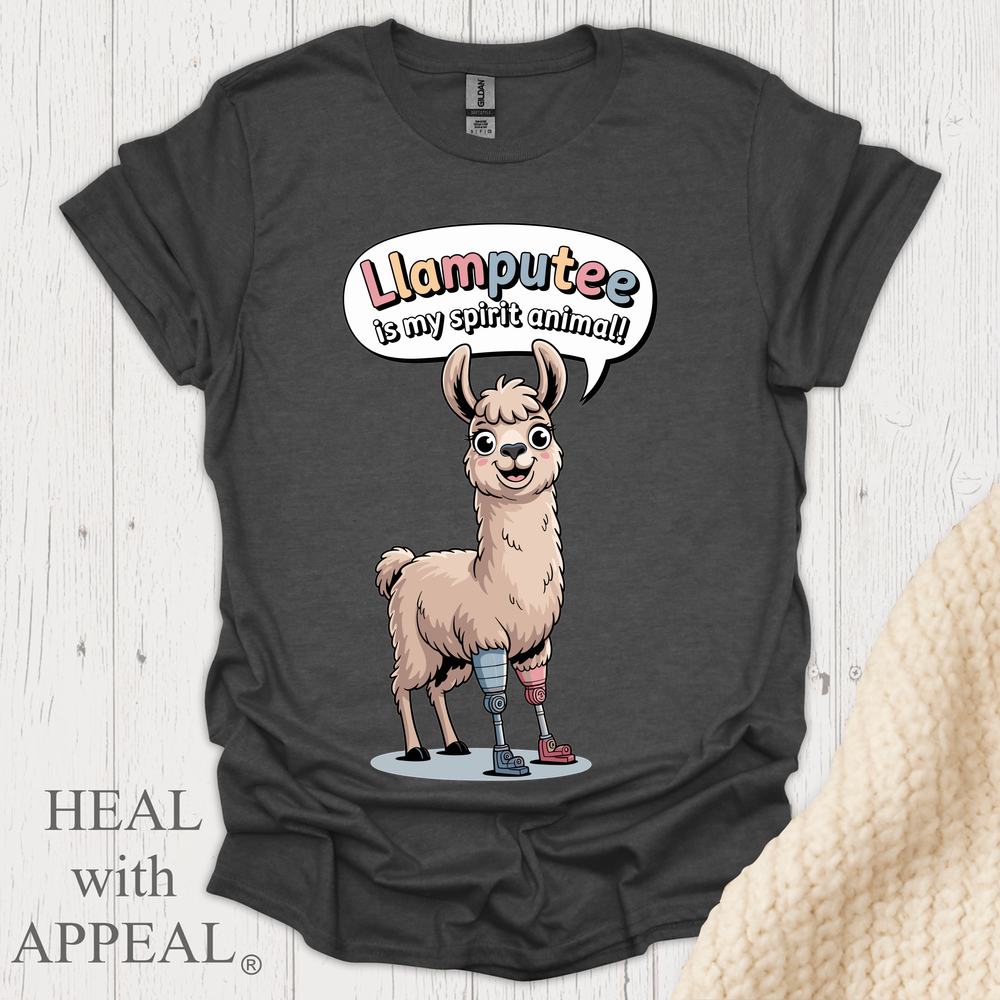 Llamputee Amputee Humor V3 - Dark Heather
