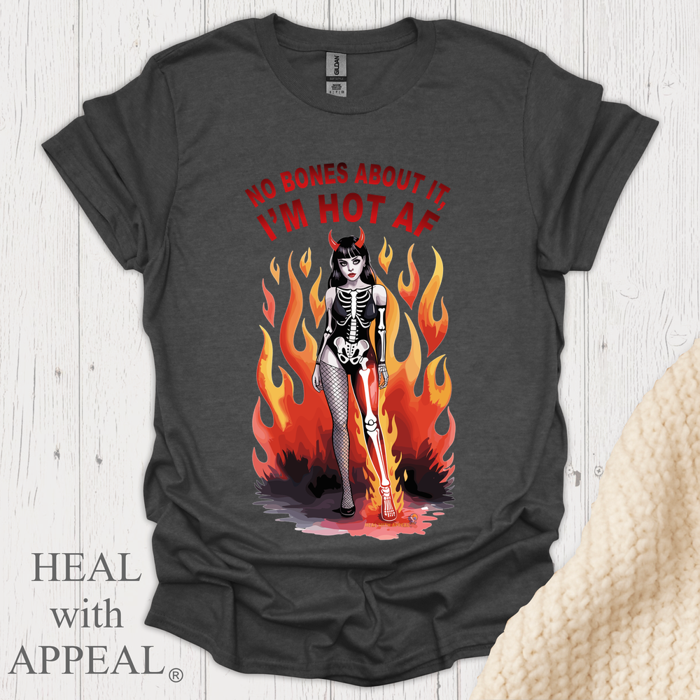 No Bones Im Hot V1b - Dark Heather