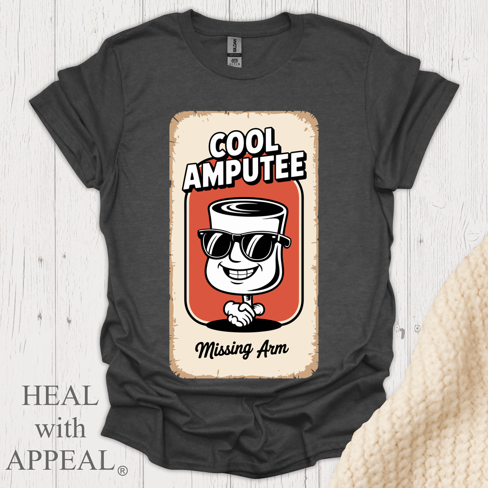 Arm Amputee Missing Left Arm V1 - Dark Heather