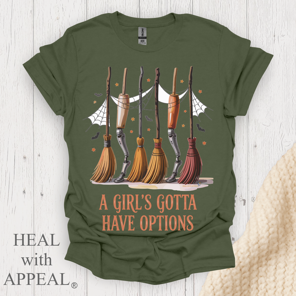 A Girls Gotta Have Options V2 - Heather Military Green