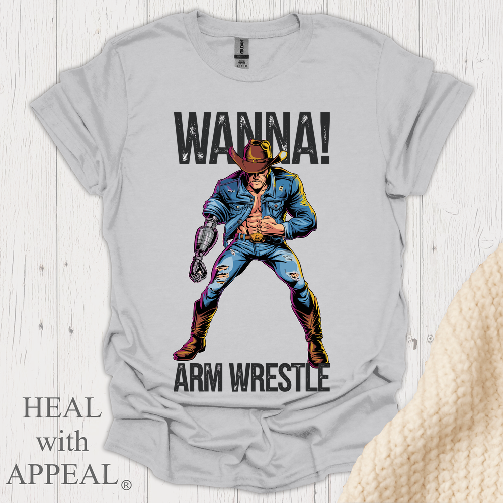 Wanna Arm Wrestle V1b Print - Ice Grey