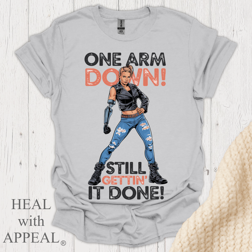 One Arm Down Woman V1 Print - Ice Grey