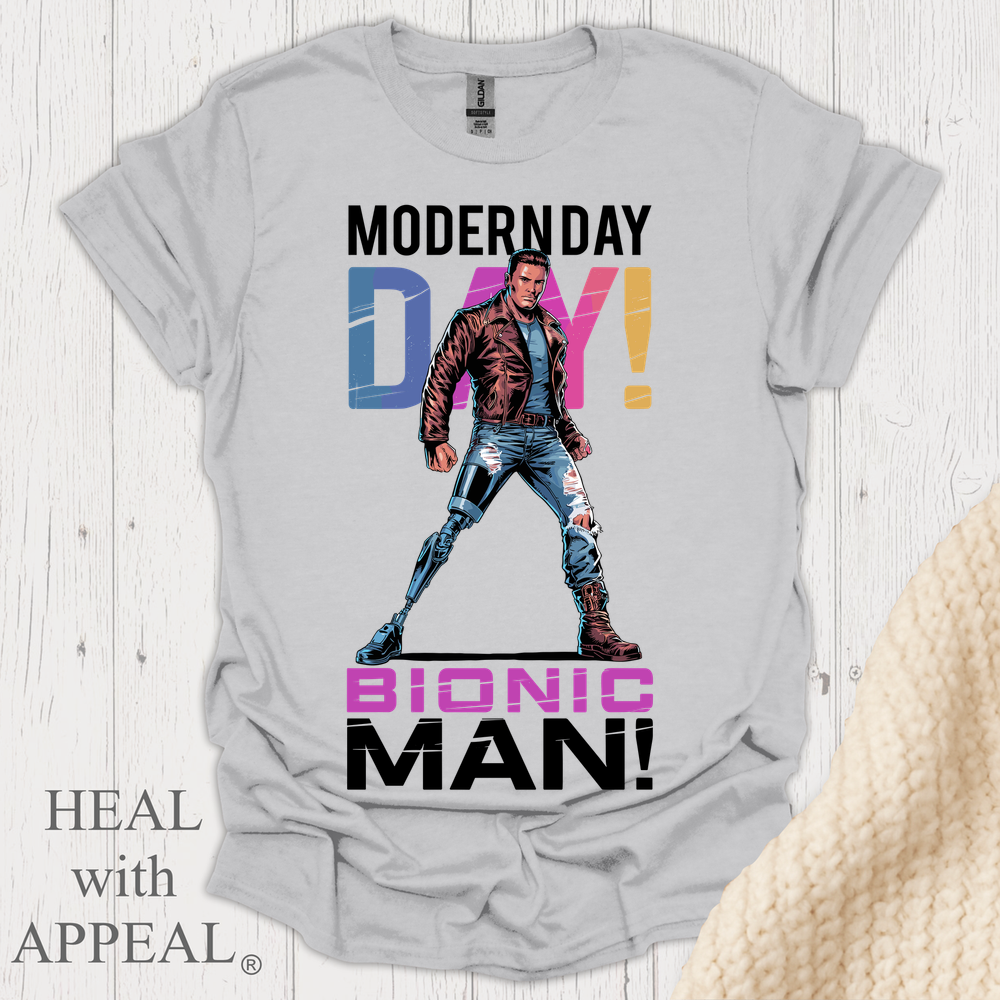 Modern Day Bionic Man V3b Print - Ice Grey