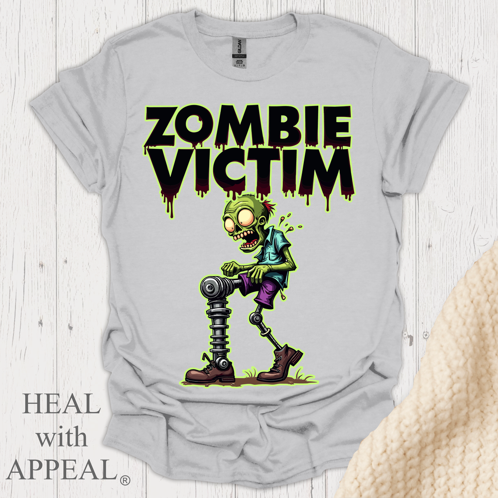 Zombie Victim Amp V1 Blk Print - Ice Grey