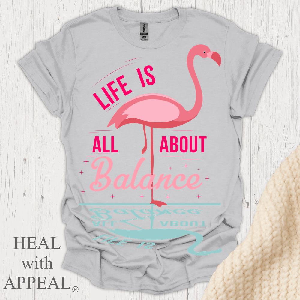 Flaming0 Lifes About Balance 2x 3x Tshirt Print - Ice Grey