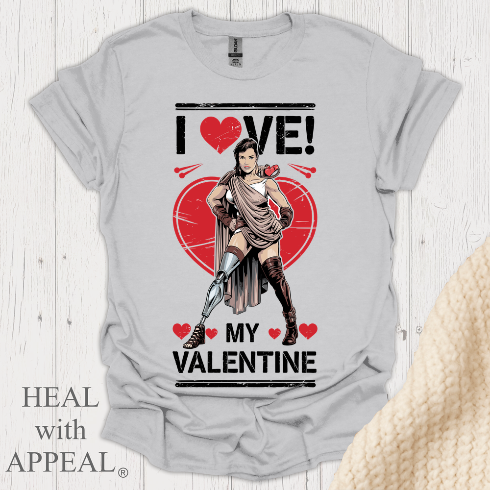 I Love My Valentine V2b Print - Ice Grey