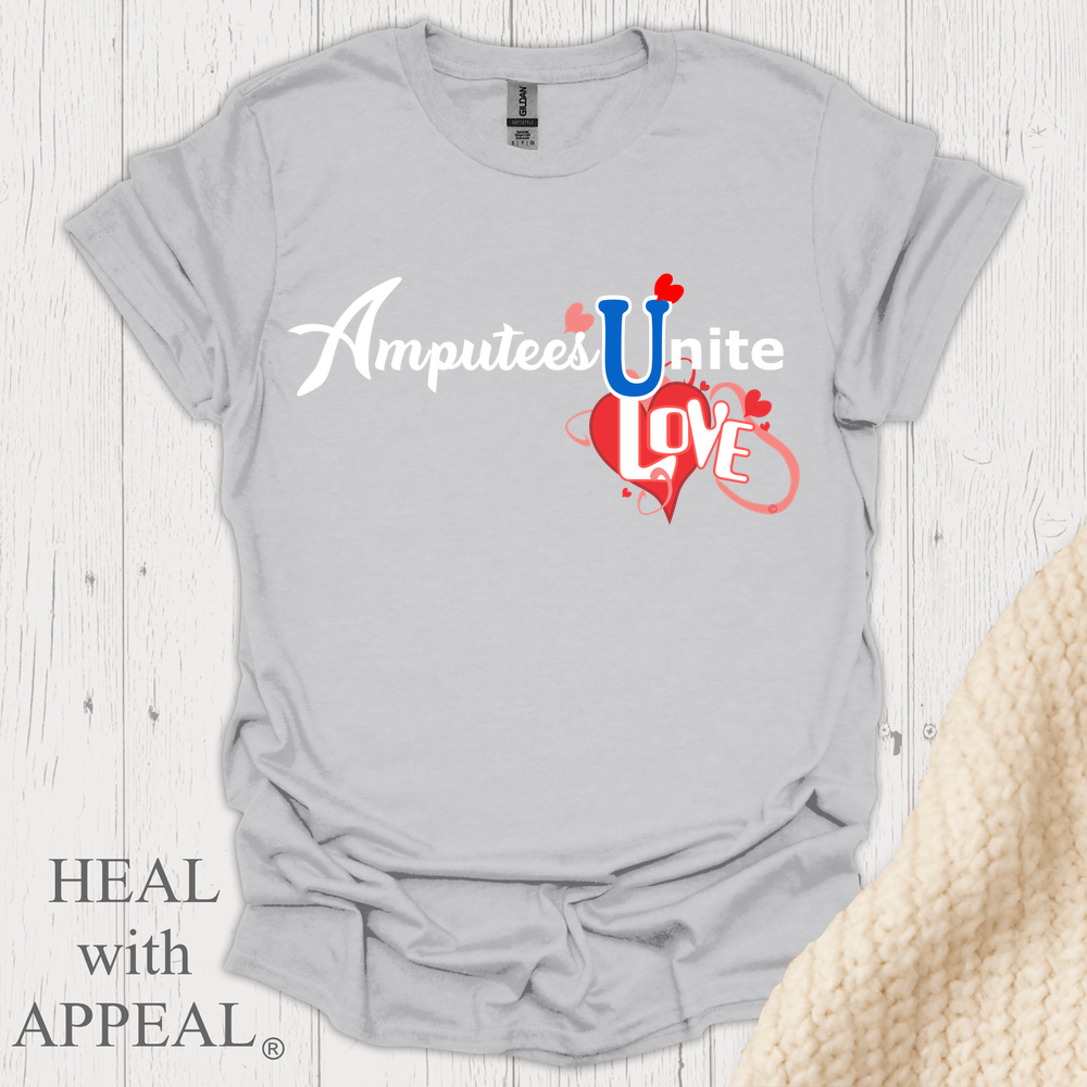 Amputees Unite V4 Crew Neck T Shirt Wm - Ice Grey