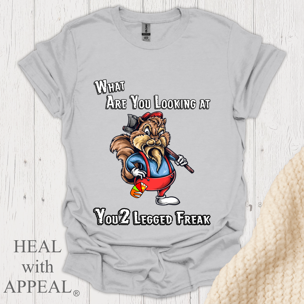 What Are You Looking At V1 Blk Shrt Print - Ice Grey