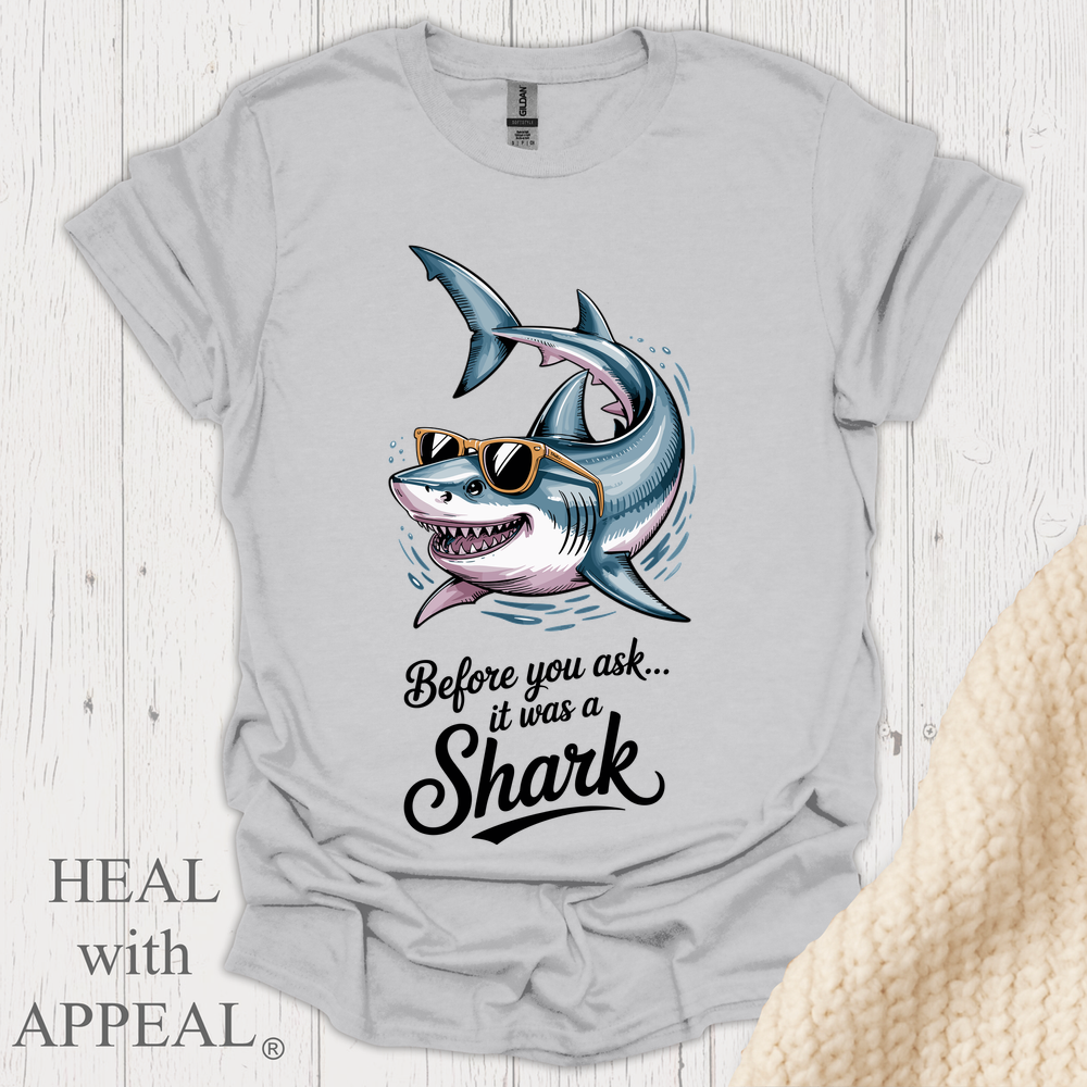 Shark Tee V2b - Ice Grey