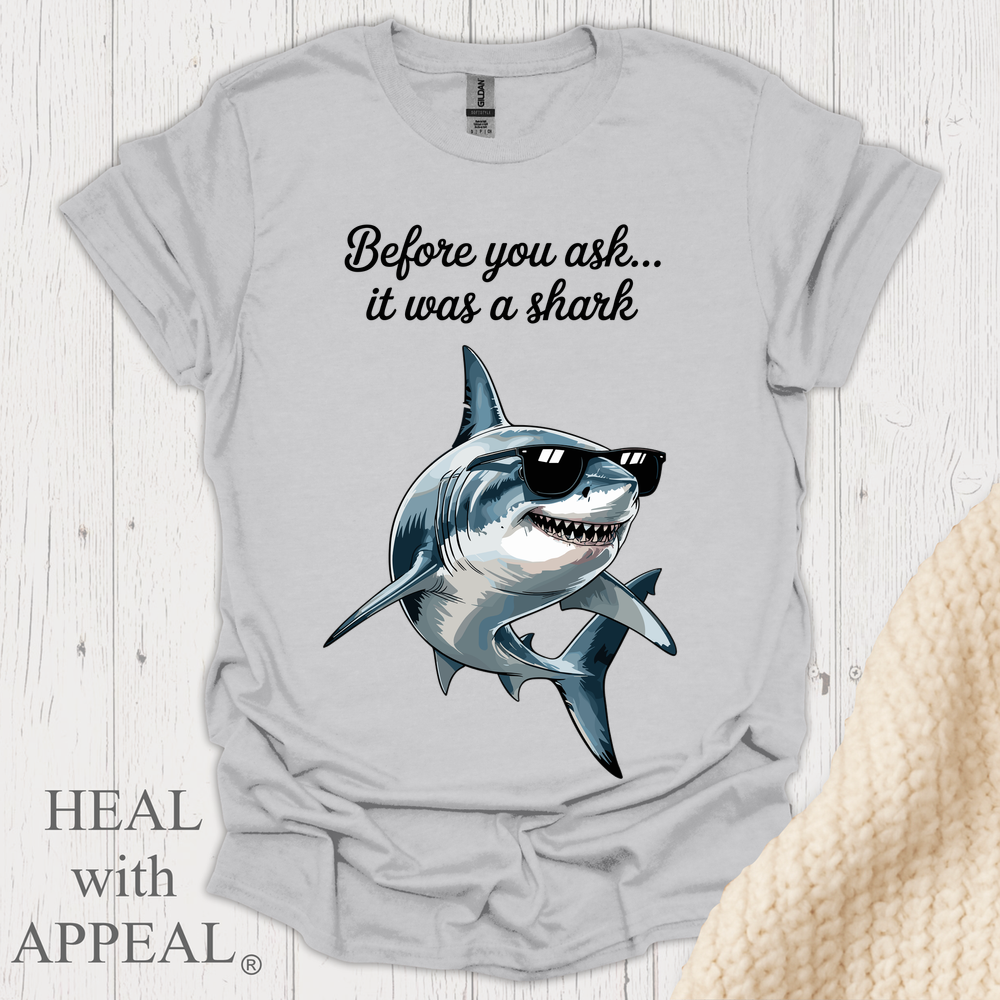 Shark Tee V1b - Ice Grey