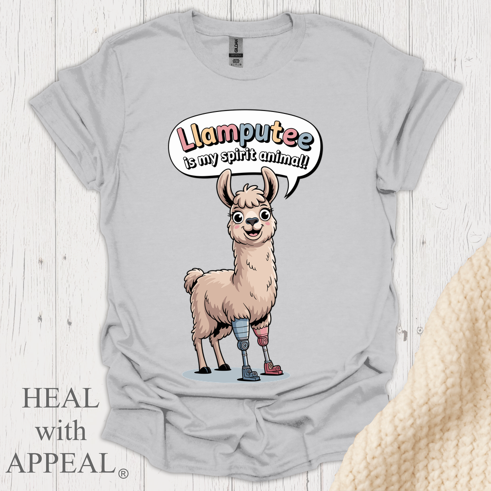 Llamputee Amputee Humor V3 - Ice Grey