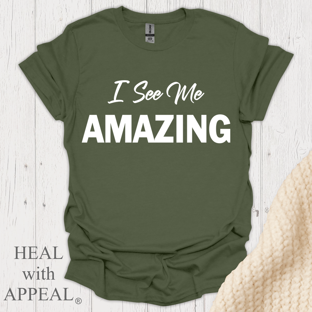 I See Me Amazing V1 Blk Print - Military Green