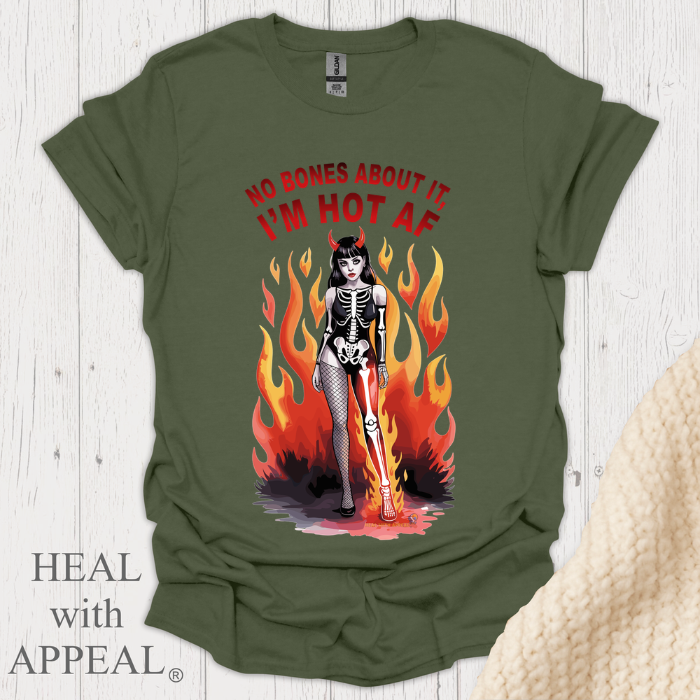 No Bones Im Hot V1b - Military Green
