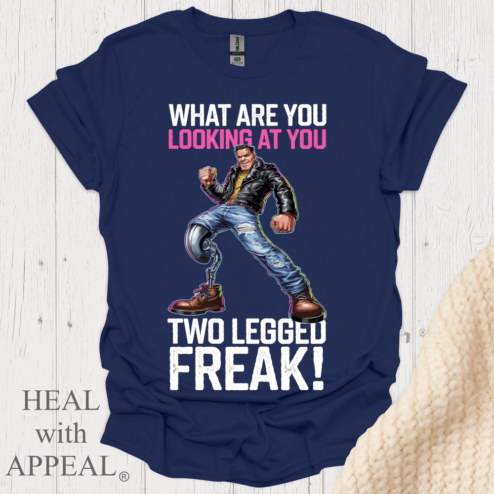 What Are You Looking 2 Legged V1b Print - Navy