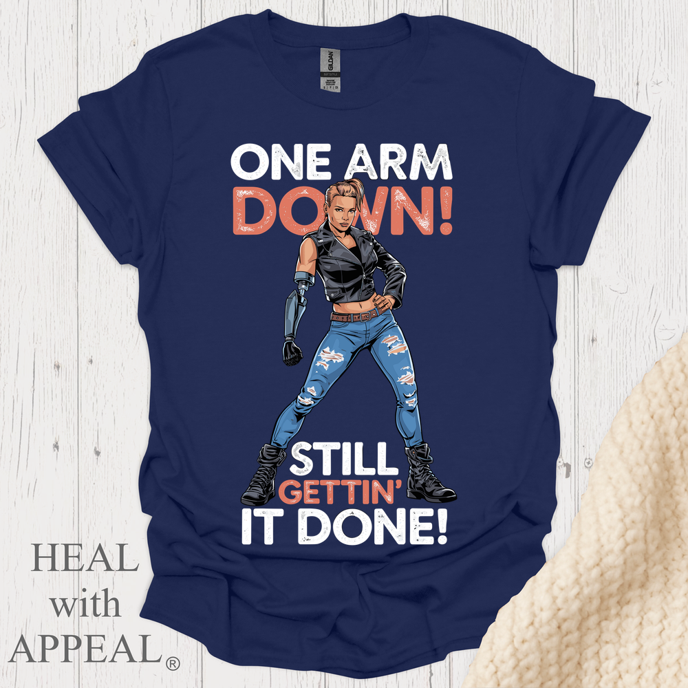 One Arm Down Woman V1 Print - Navy