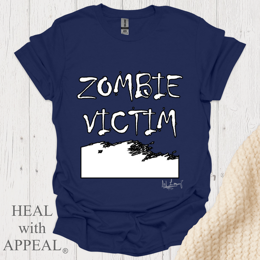 Zombie Victim V2 Tshirt - Navy