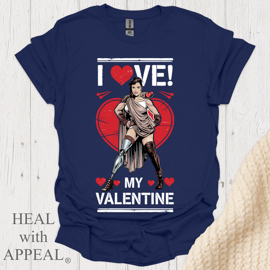I Love My Valentine V2b Print - Navy