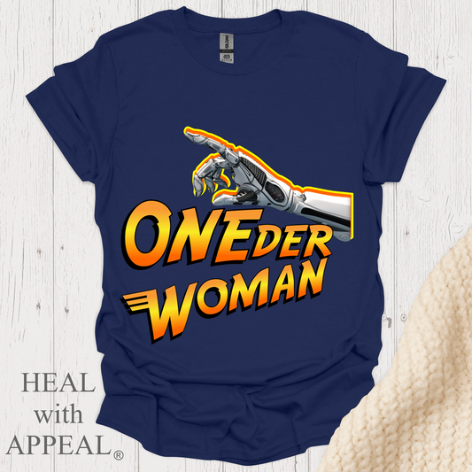 Oneder Woman V1 Blk Shrt Print - Navy