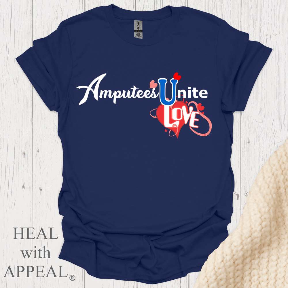 Amputees Unite V4 Crew Neck T Shirt Wm - Navy