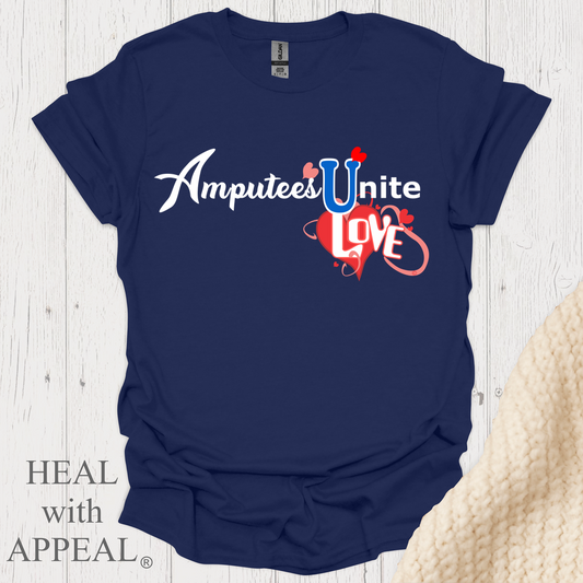 Amputees Unite V4 Crew Neck T Shirt Wm - Navy
