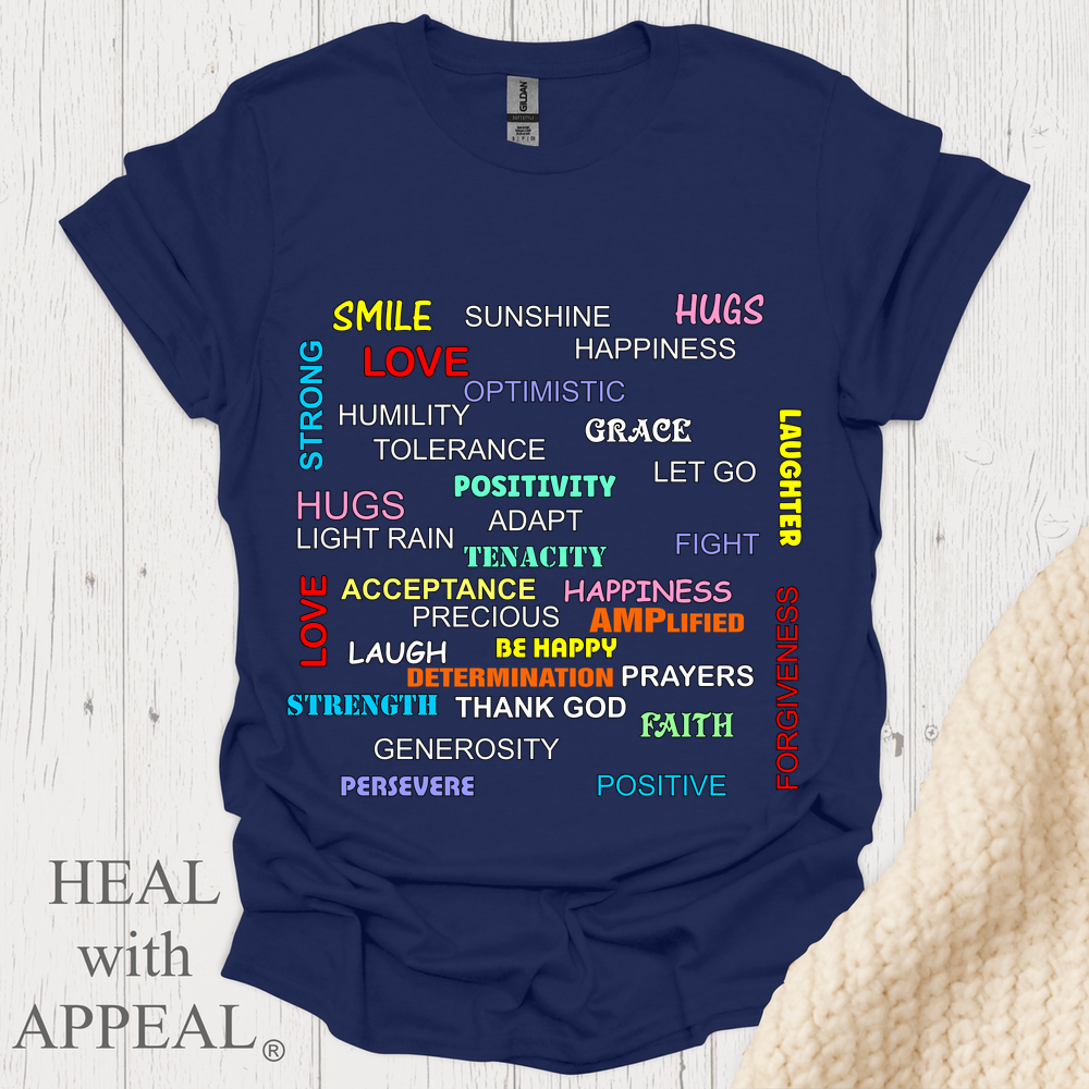 Words Of Encouragement Colorful V2 - Navy