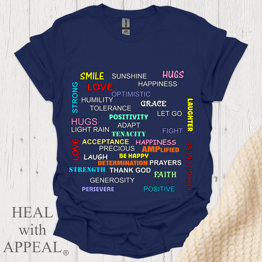 Words Of Encouragement Colorful V2 - Navy