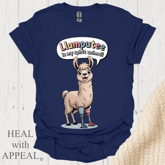 Llamputee Amputee Humor V3 - Navy