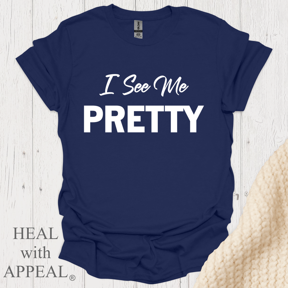 I See Me Pretty V1 Blk Print - Navy