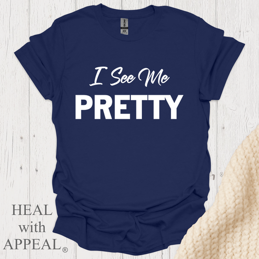 I See Me Pretty V1 Blk Print - Navy