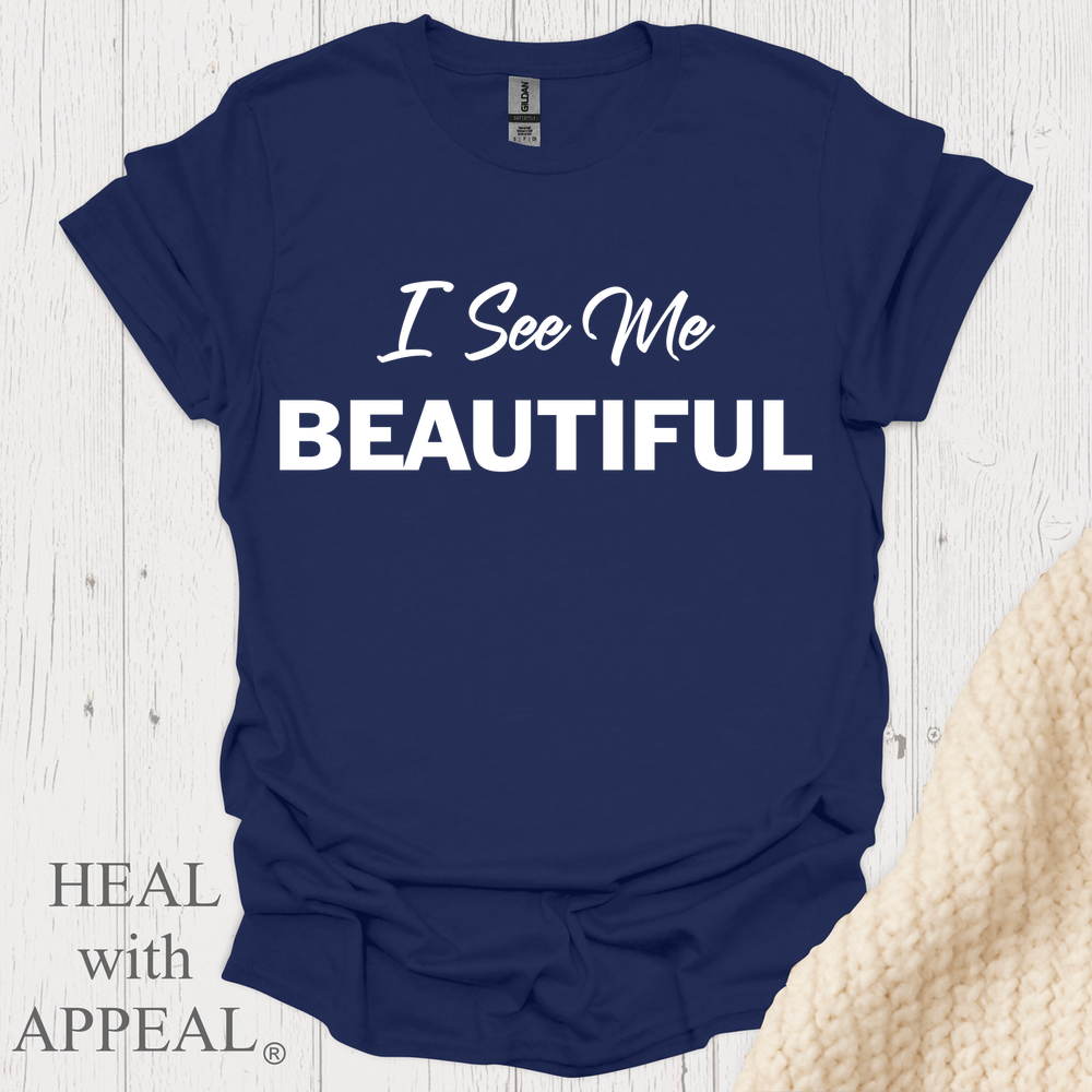 I See Me Beautiful V1 Blk Print - Navy