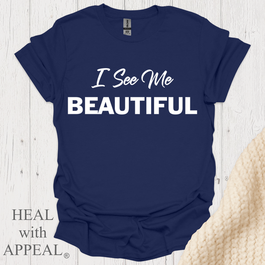 I See Me Beautiful V1 Blk Print - Navy